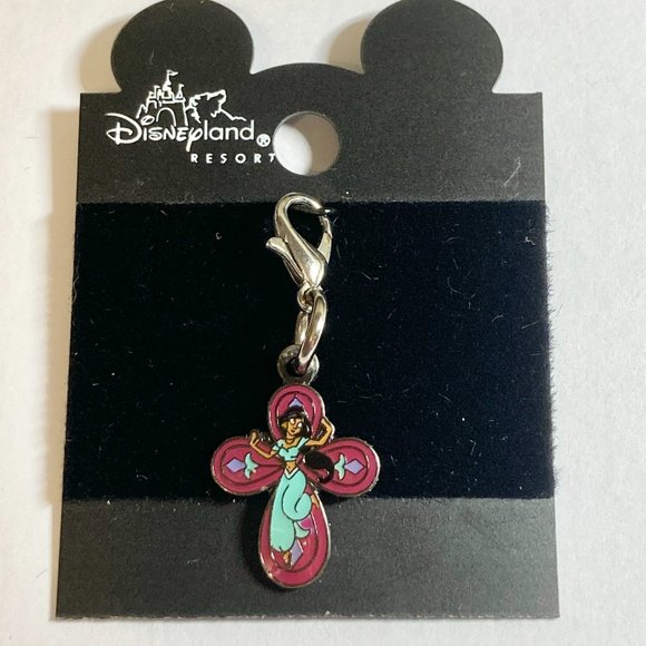 Vintage Disney Princess Jasmine Clip On Charm Aladdin Zipper Pull Purse Signed - Picture 5 of 7